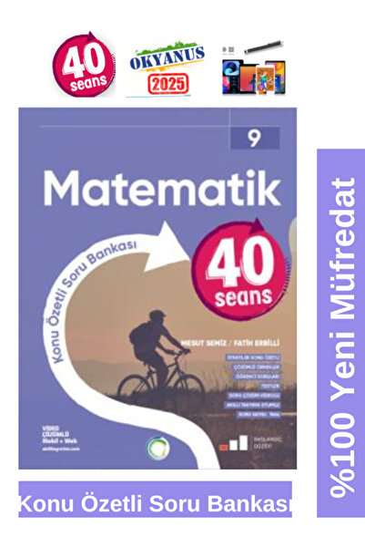 Okyanus Yayıncılık 2025 9.Sınıf Matematik 40 Seans %100 Yeni Müfredat Konu Öz...