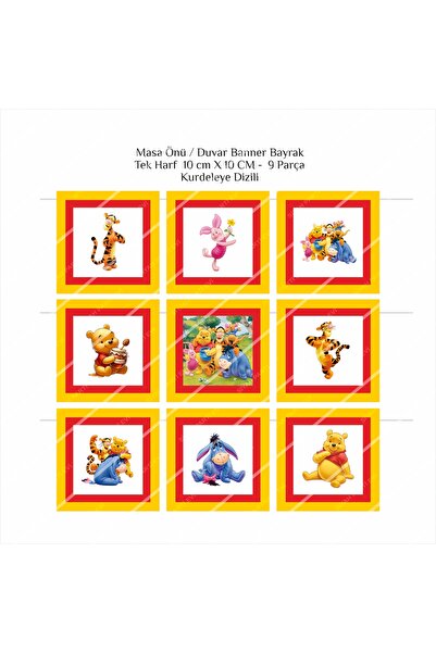 SİYAH PARTİ EVİ 6 Yaş Doğum Günü Winnie The Pooh Parti Seti