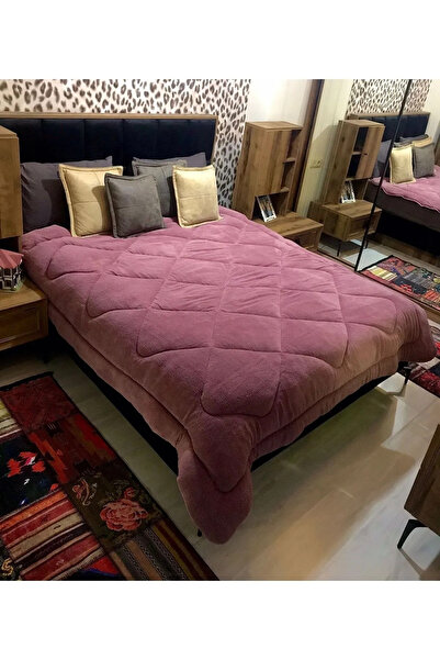 NAURA Concept Cuvertură dublă de lux Plum Welsoft cu două fețe 195 X 215