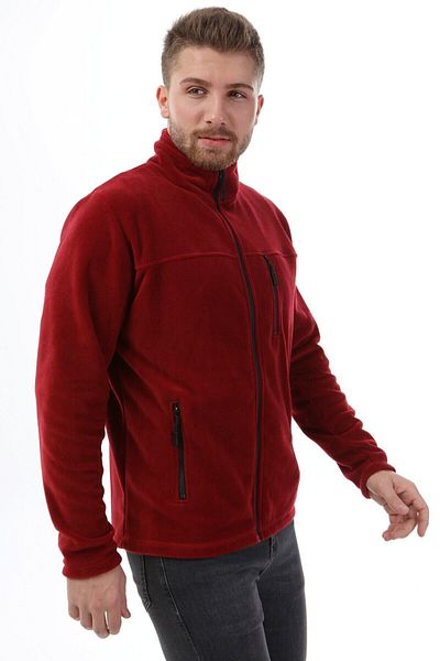VEGA PORT Μπουφάν Unisex Claret Red Bato γιακά με φερμουάρ και 3 τσέπες εξωτερικού χώρου