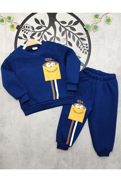 Kerimino Three-Piece Ribbed Combed Cotton Boy's Set