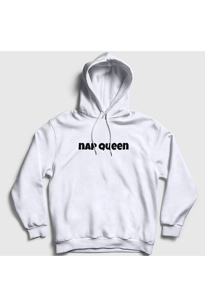 Presmono White Nap Queen Gift - Unisex φούτερ Sleepy Princess με κουκούλα 504010 ττ