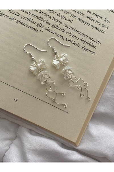 bettymettys Beyaz Jellyfish Denizanası y2k Fairycore Küpe