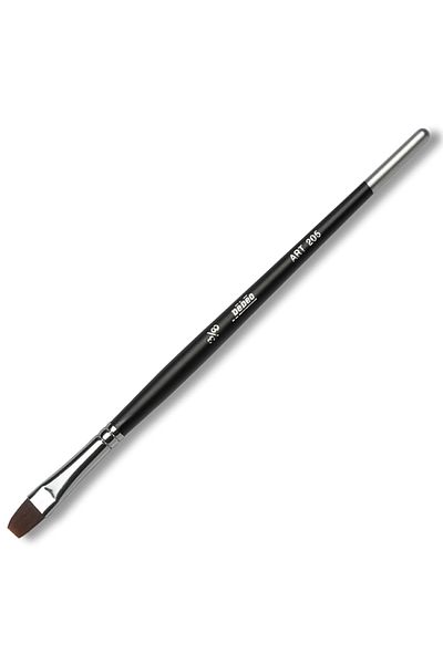 Pebeo Flat Cut Handle Oil Acrylic Brush No:3/8