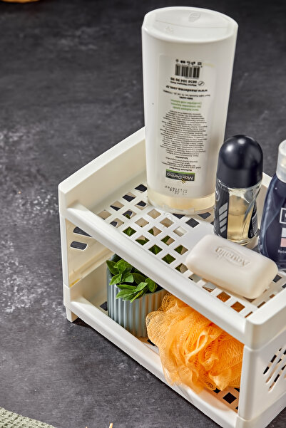 EMBazaar 2 Pieces 2 Tiers Desktop Jewelry Stationery Makeup Organizer Rack