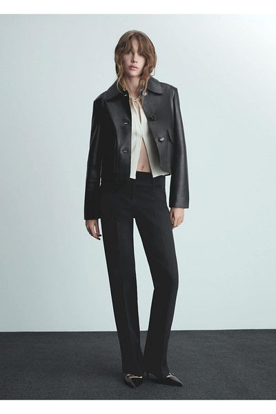 MANGO Woman Ausgestellte Hose mit niedriger Taille