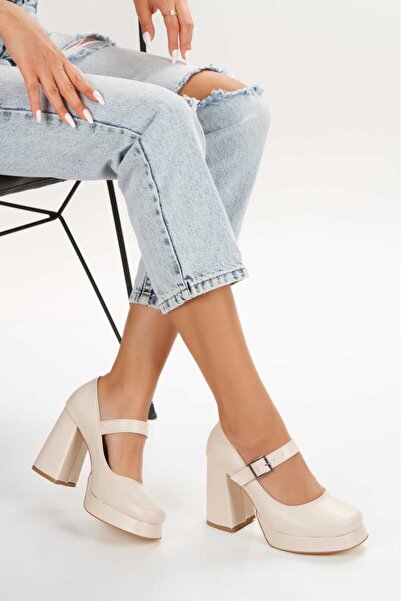 ELENAS Cască cu platformă pentru femei Pantofi cu platformă Skin Skin