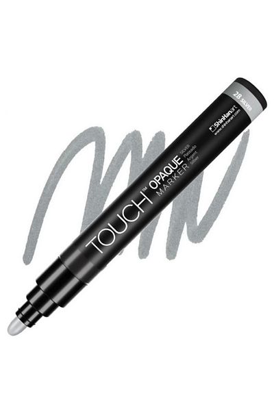 Touch 1.5-2.3mm Medium Opaque Water Based Silver Marker Pen - Sh 8613003 -2029