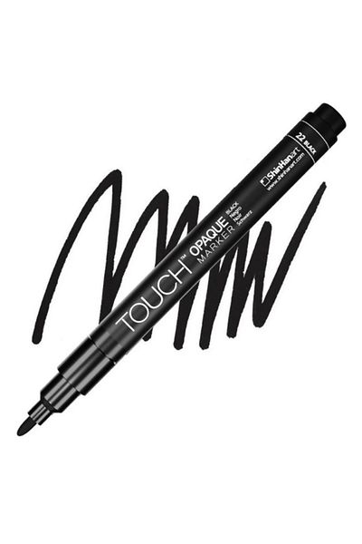 Touch 0.8-1.3mm Fine Pack Black 22 Opaque Water Based Marker Pen - Sh 8613003 -2011