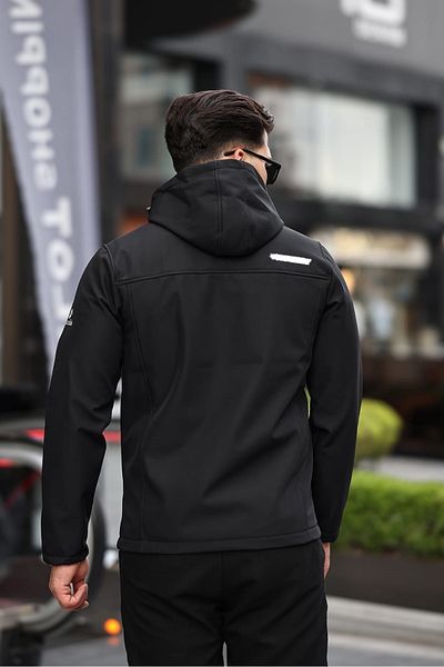 Güray Store Soft Shell Water and Wind Proof with Fleece Inside Tactical Coat Biker Coat