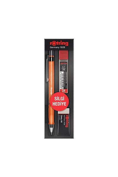 Rotring Visuclıck Versatil Min Eraser 3-Piece School Set - 0.7 mm Orange