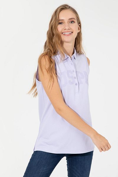 U.S. Polo Assn. تي شيرت نسائي وردي