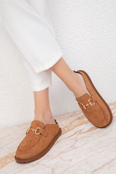 SOHO Dámské pantofle Tan Suede – model 19824
