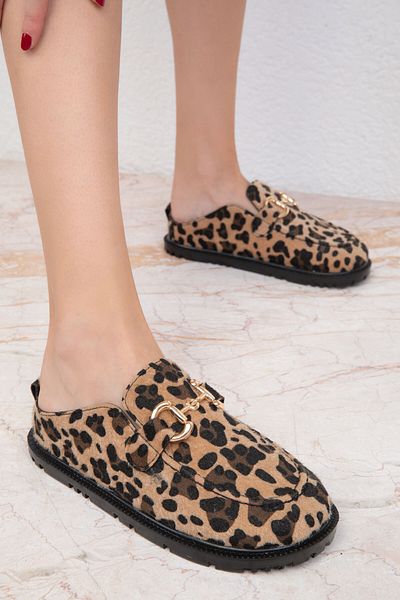 SOHO Dámské pantofle s leopardím vzorem - 19824