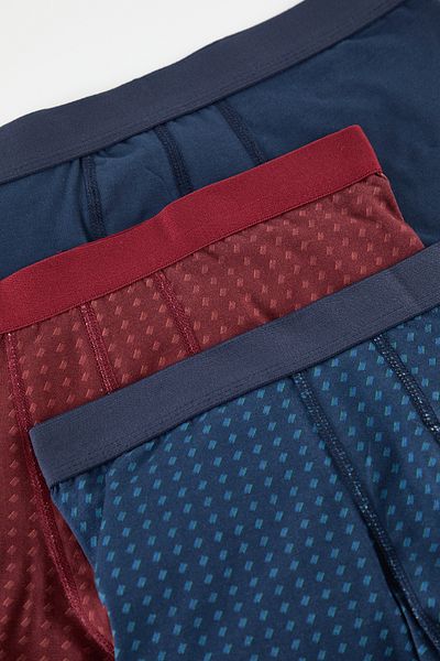 Trendyol Collection Βαμβακερό σετ μπόξερ 3 τμχ με μίνιμαλ μοτίβο - TMNAW25BX00020