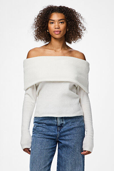 PIECES Dámský svetr vyšívaný Pre51/Pc46/Ea3