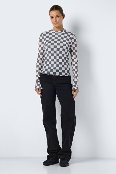 Noisy May Dámská pletená halenka s krátkým rukávem ve vysokém designu - PL95/EA5