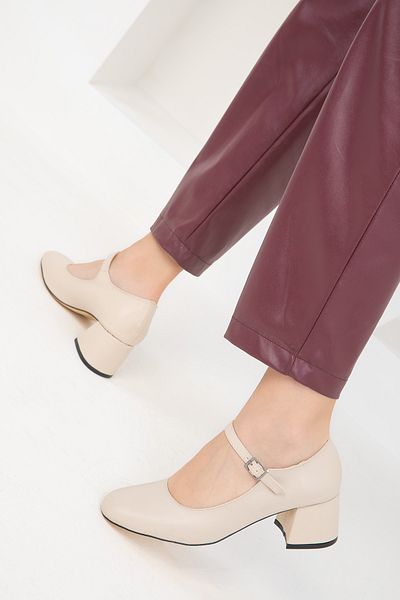 SOHO Beige Women's Classic Heeled Shoes 18447