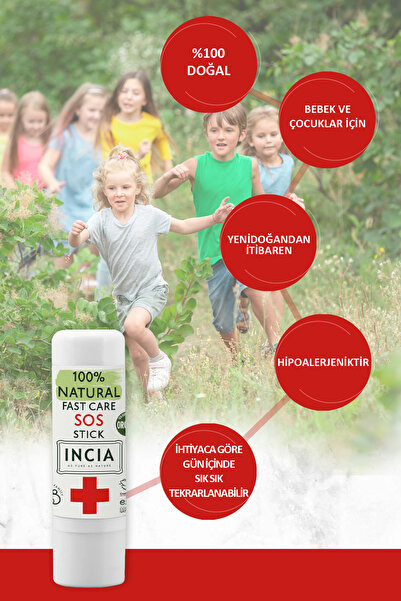 Incia %100 Doğal Sos Stick Anlık Yatıştırıcı Organik Yalancı İğde Hızlı Koruma Bitkisel 6 G