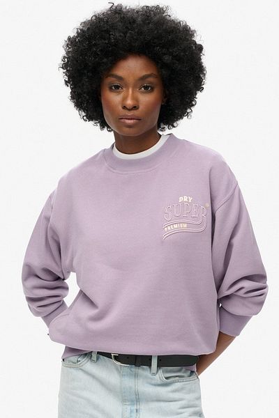 SUPERDRY LUXE METALLIC LOGO LOOSE SWEAT