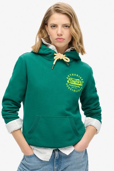 SUPERDRY NEON EMBROIDERED GRAPHIC HOOD
