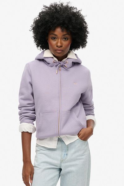 SUPERDRY ESSENTIAL BORG LINED ZIP HOOD