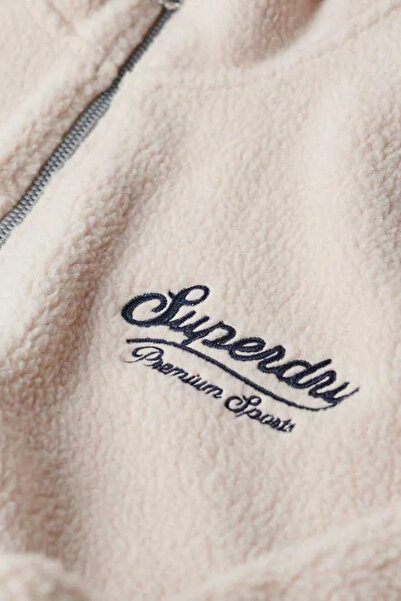 SUPERDRY Country Club Borg - Nízká mikina s polovičním zipem