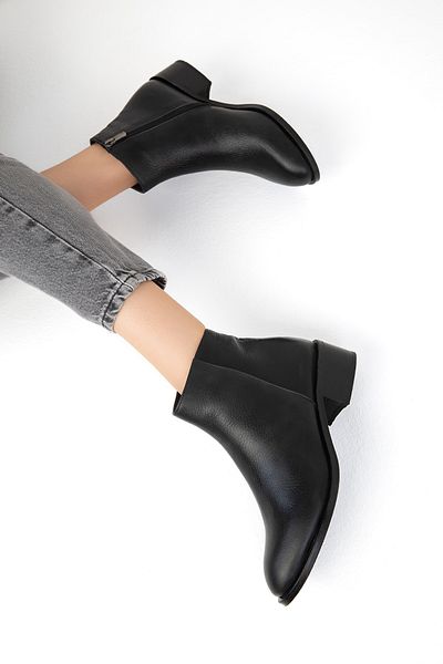 SOHO Genuine Leather Women's Black Boots - 19556