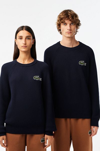 Lacoste AH9884-00 MARINE – Ski mit langem, weichem Marine-Stoff