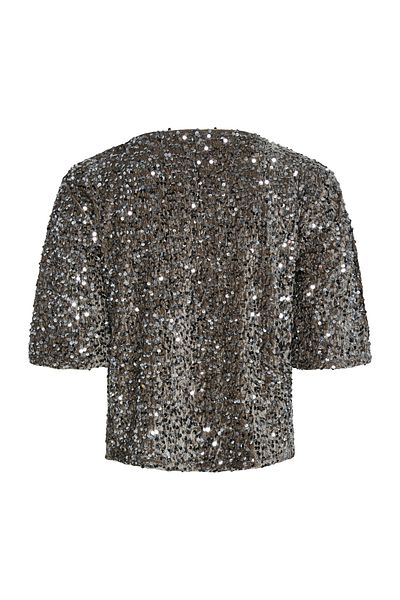 PIECES High-End-Bluse mit kurzen Ärmeln – Pre55/Pl45