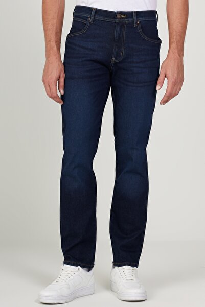 WRANGLER جينز أريزونا ذو قصة مستقيمة باللون الأزرق الداكن - بنطال جينز من قما...