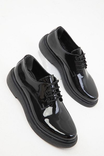 SOHO Black Patent Leather Women's Casual Shoes 19851