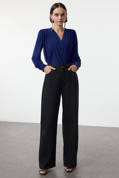 Trendyol Collection Saks Wrap Knitted Snap Body