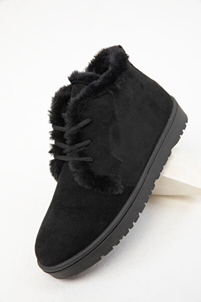 SOHO Siyah Süet Kadın Bot & Bootie 19853
