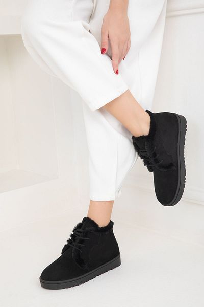 SOHO Semišové dámské boty černé - 19853 Model Bootie