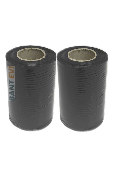 BANT EVİ Black Stretch Film 2 Pieces 10Cmx250M 23 Micron Black Pallet Stretch