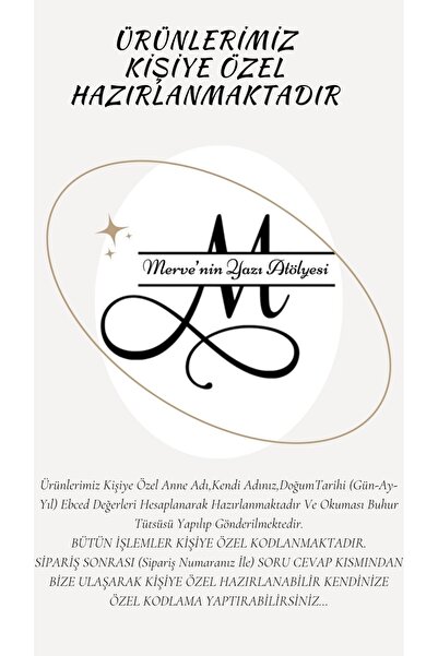 MerveninYaziAtolyesi Hz. Yusuf Mührü Bakır Plaka Kolye