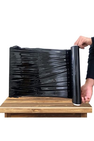 BANT EVİ Black Stretch Film 23 Micron 50Cmx250M 23 Micron Black Pallet Stretch