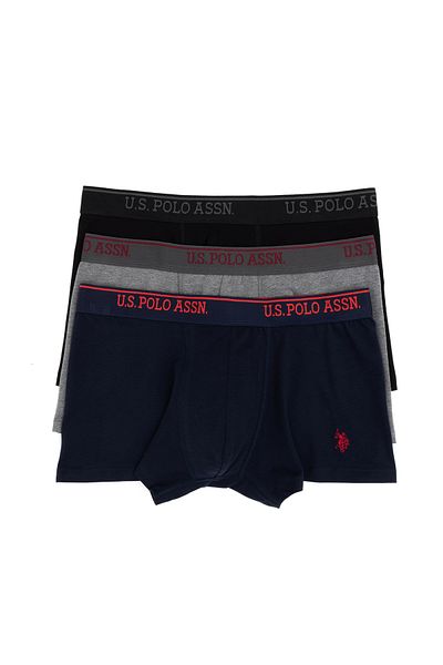 U.S. Polo Assn. Ανδρικό Μπόξερ 3 τεμαχίων Μαύρο - Ανθρακί - Μπλε Navy
