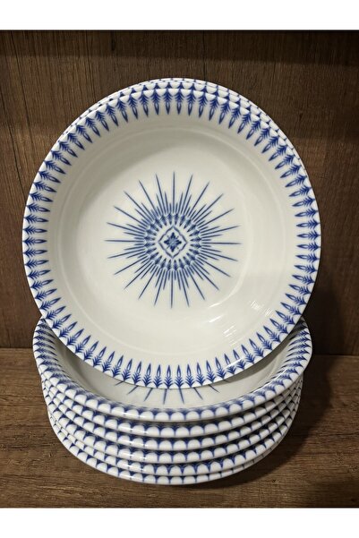 Hazal GÜRAL PORSELEN DİGİBONE 17 CM MAVİ BEYAZ 12'Lİ ÇUKUR TABAK