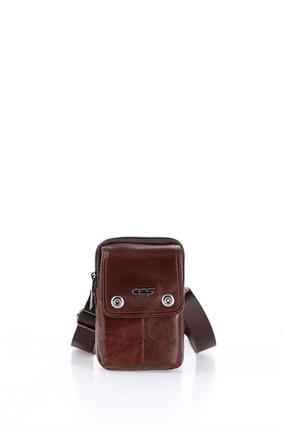 ÇÇS Men's Leather Crossbody Bag 31451 - Brown