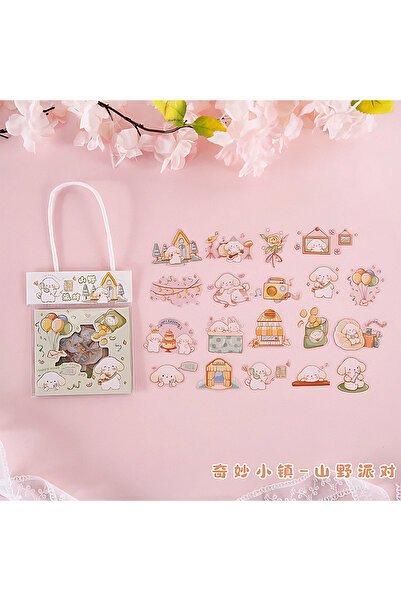 GUGUK Mountain Party Temalı 40 Adet Sticker Seti • Bullet Journal (GGK-DE130)