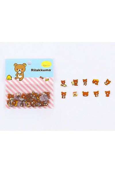 GUGUK مجموعة ملصقات Rilakkuma باللون الأزرق مكونة من 80 قطعة - مجلة رصاصة