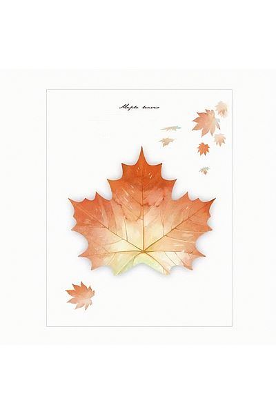 GUGUK Maple Leaf Themed Post-It Note Set - Sticky Note (Ggk-Mg095)