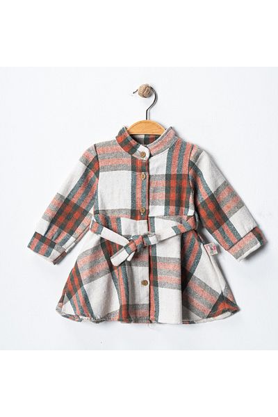 minikiss Lumberjack Fabric Winter Girl's Dress