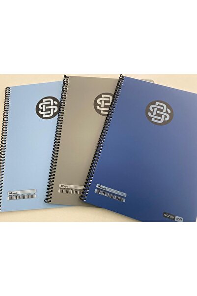 DAZZLE A4 60 Yaprak Kareli Defter 3 Adet