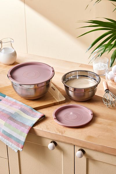 Karaca Mastermaid 2-Piece Rosegold Steel Mixing and Storage Set
