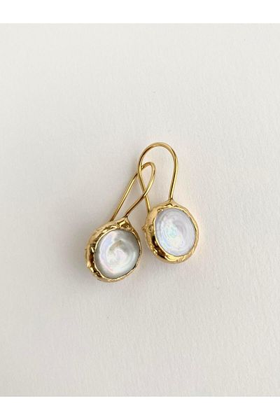 ı feel free more then ever that moment Exclusive Design Elegant Earrings with Real Pearls