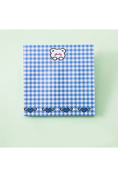 GUGUK Sad Teddy Bear Themed Colorful Checkered Note Set (Ggk-Md063)