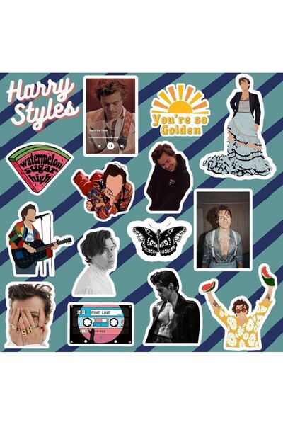 Pufidik Harry Styles Sticker Seti | Laptop Notebook Telefon Etiket Journal
